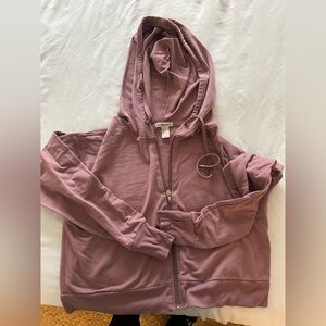 Athletic zip up jacket crop